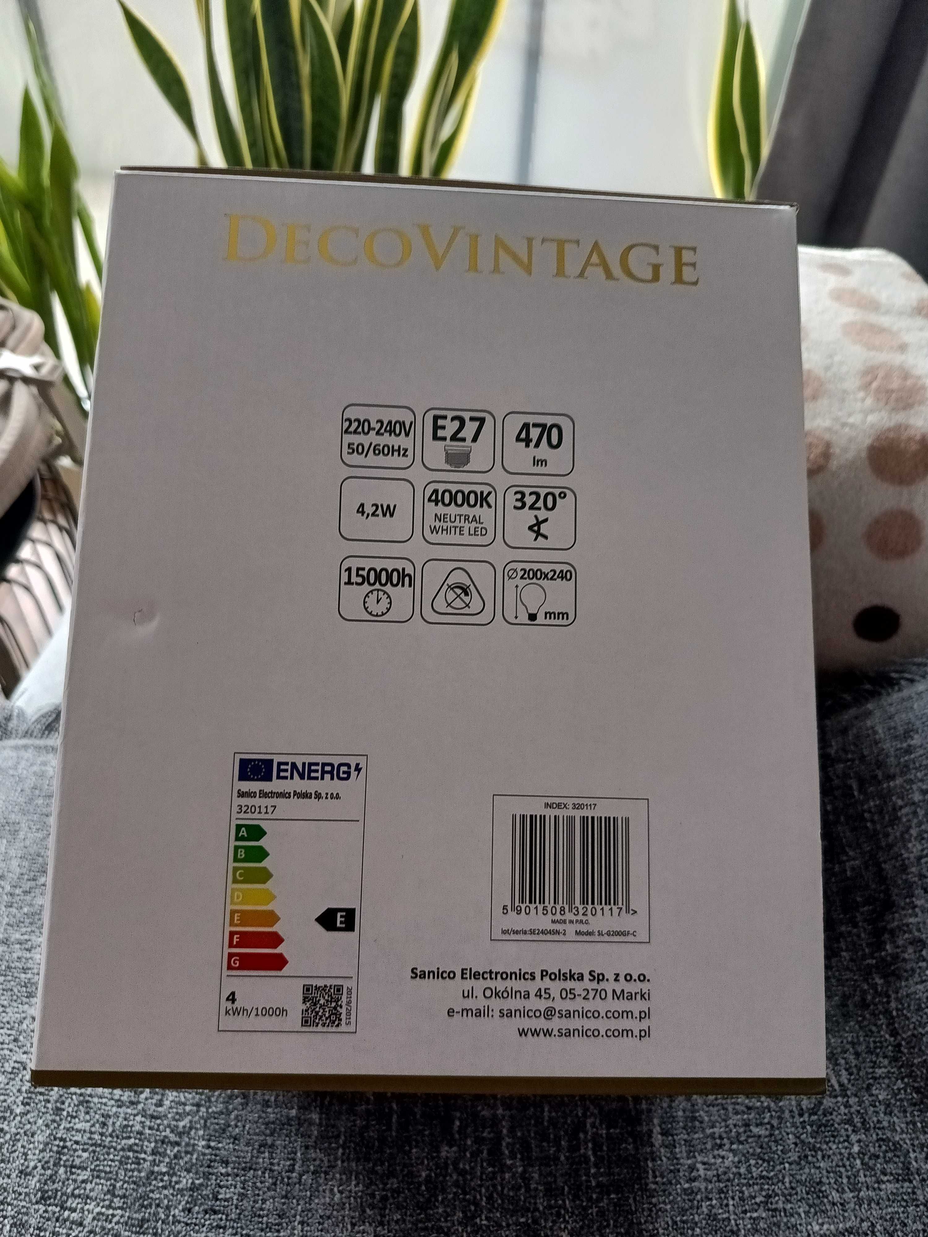 Goldlux żarówka DECO VINTAGE LED clear G200 E27 4,2W naturalna barwa