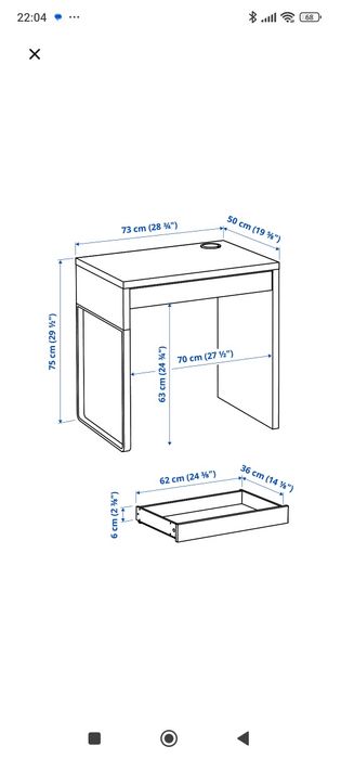 Secretaria branca IKEA