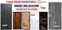 Drzwi zewnętrzne z montażem WEJŚCIOWE do mieszkania wewnątrzklatkowe