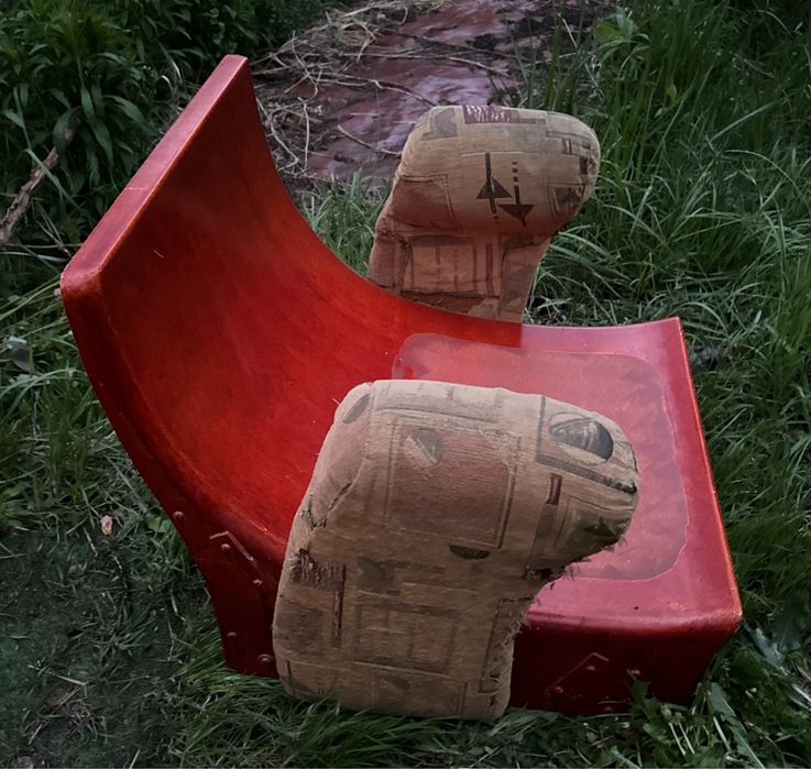 Кресло винтажное пластмасовое ГДР