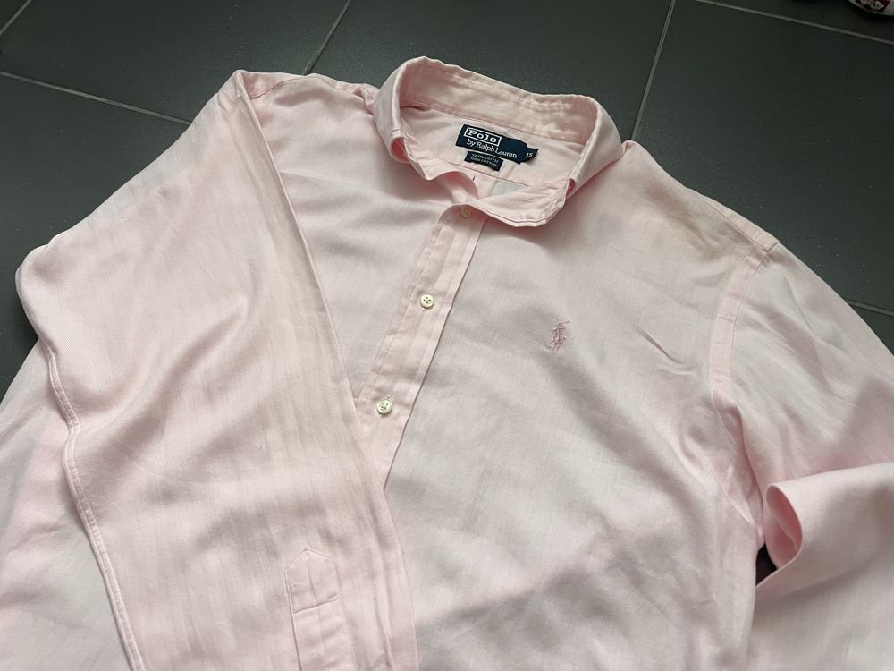 Polo Ralph Lauren класична ніжно рожева сорочка з логотипом
