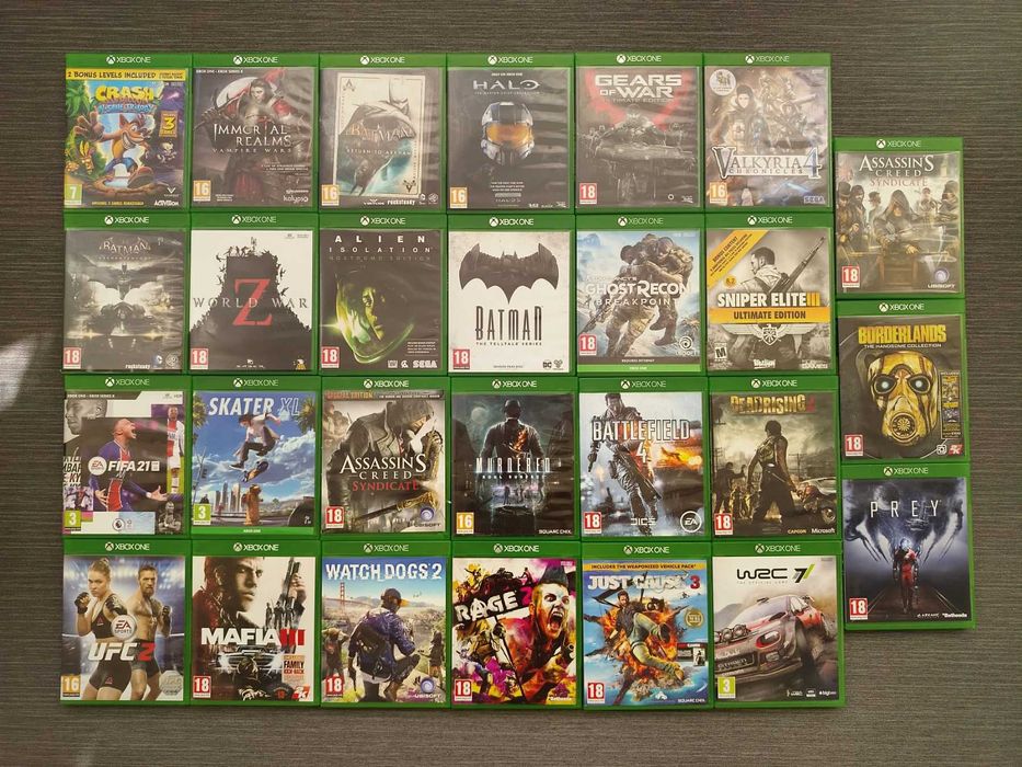 Диски з іграми до Xbox One (Halo, Crach Bandicoot, Gear of War, Batman
