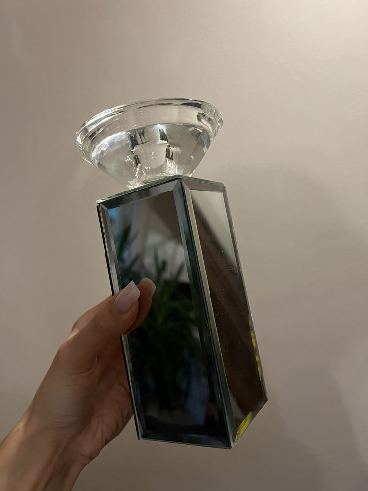 Świecznik kryształ kryształowy lustro lustra wzór glamour Swarovski