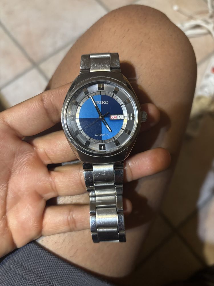 Seiko Men's Recraft Blue Dial Automatic Watch SNKN73