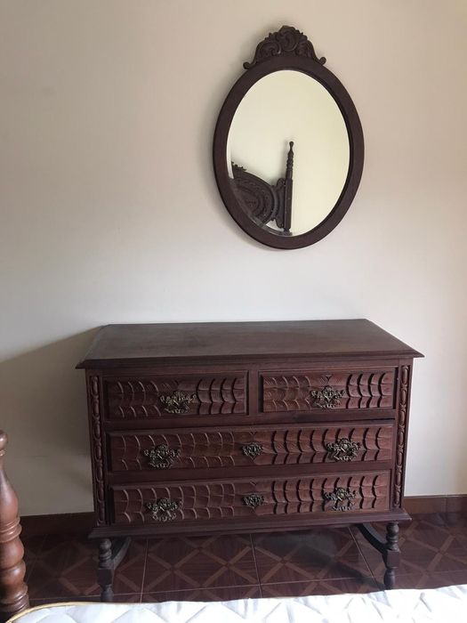 Conjunto de móveis rusticos para quarto