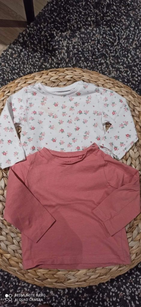 2x bluzka z długim rękawem Fox&bunny r. 74 po domu
