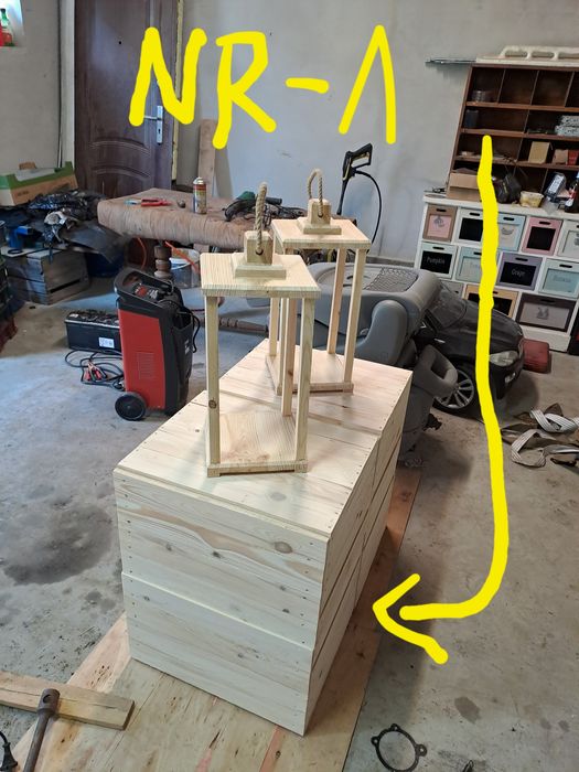 Skrzynka drewniana NUMER-1 szlifowana handmade 50×40×31