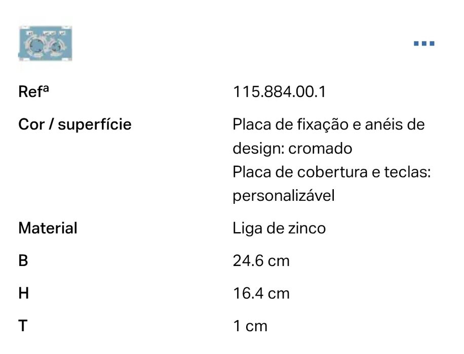 Placa de descarga revestível da Geberit NOVA