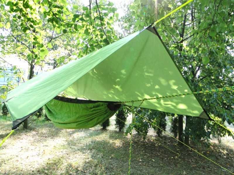 Tarp 3 x 3,5 m - zadaszenie do hamaków, na kemping, do ogrodu