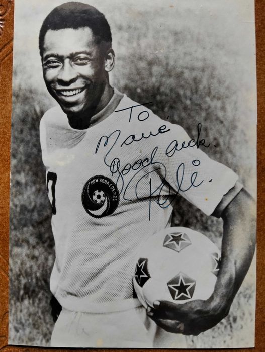 Pelé Fotografia Autografada