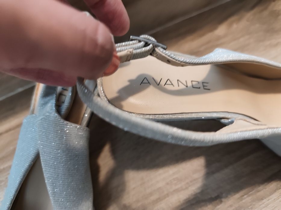 Sandália de cerimónia em prateado