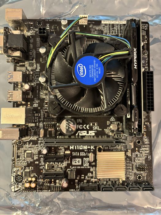 Asus H110M-K, Intel i3-6100, 16 GB (2x8) RAM DDR4 (Kingston&Corsair)