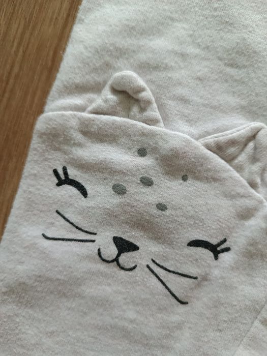 Legginsy ocieplane z meszkiem 98 H&M kotki