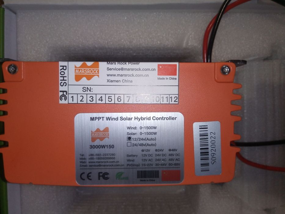Regulator ładowania MPPT solarny i wiatrowy 3000W