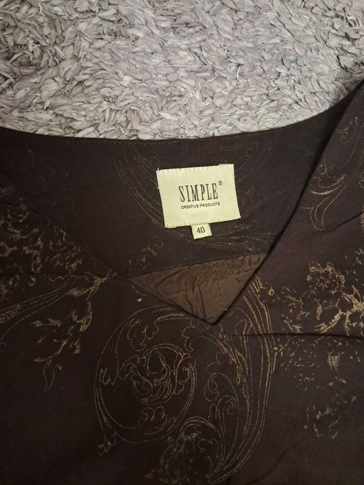 Brązowa sukienka midi Simple rozm. M