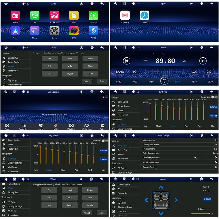 Rádio 1din 6,89 polegadas Touch CARPLAY Android Auto USB FM novo