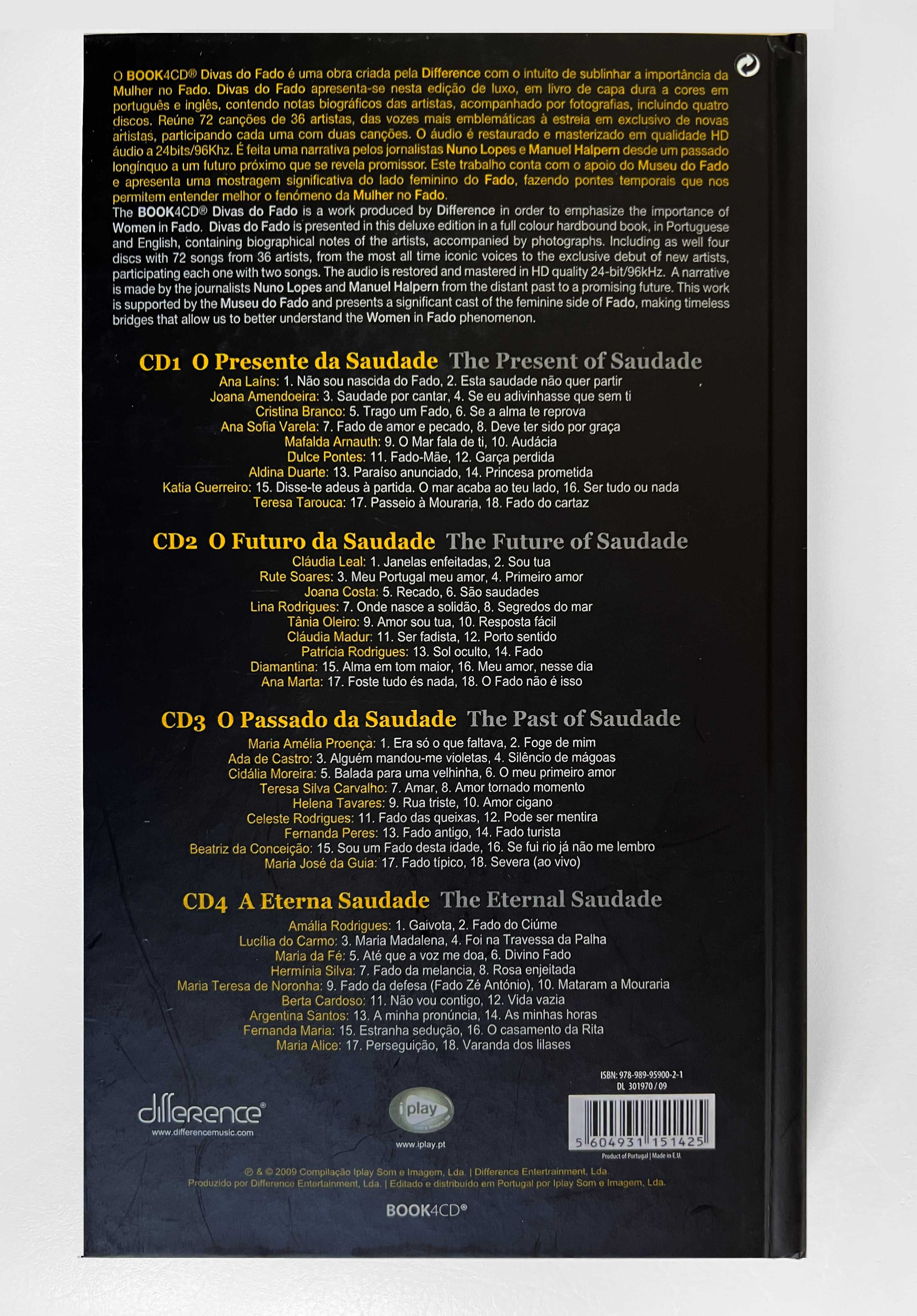 Coleção exclusiva  de 4 CD Divas de FADO , produto novo