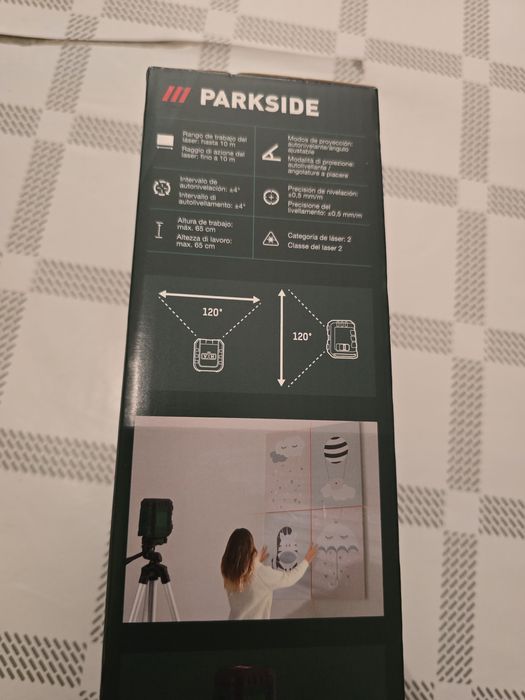 Nível de laser de linha cruzada com tripé parkside