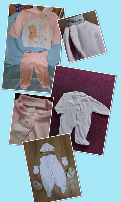 Костюмчик слип боди на дівчинку 0-6 місяців нові Bimbo фірмові