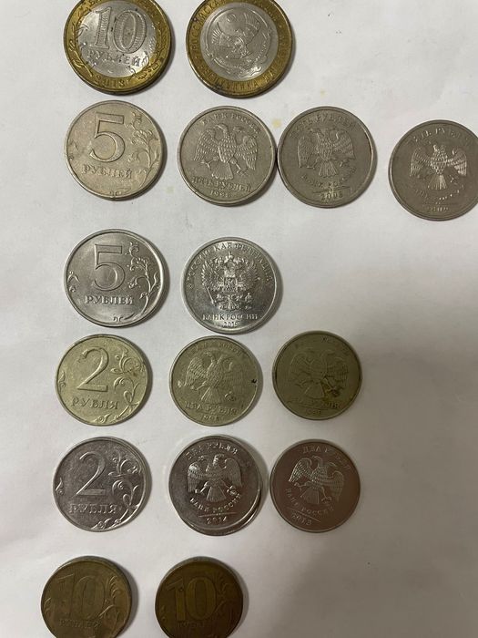 Монеты копейки , рубли Россия Беларусь