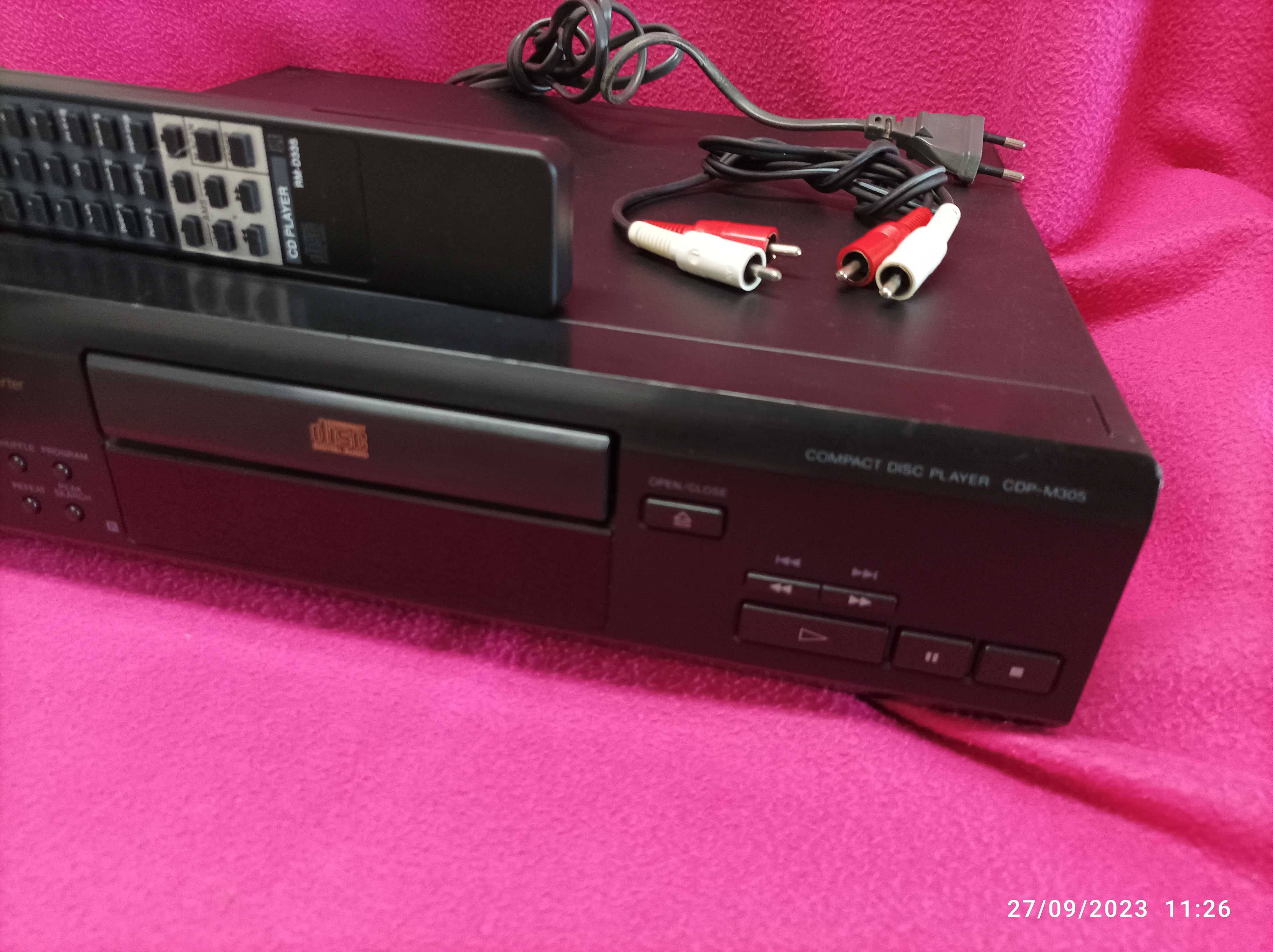 Sony CDP-M305 Compact Disc Player - Com Controlo Remoto - Vintage