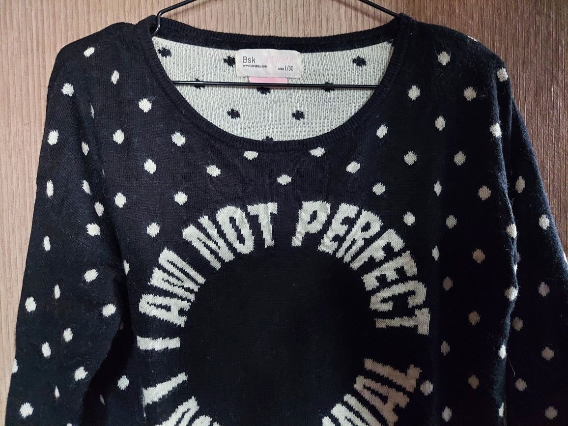 Bershka | I'm not perfect, I'm original | sweter