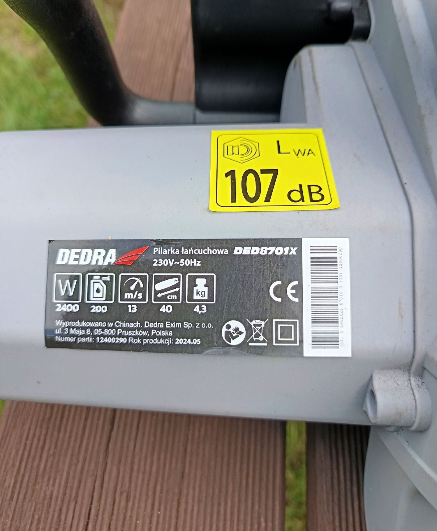 Dedra Pilarka łańcuchowa 2,4 KW