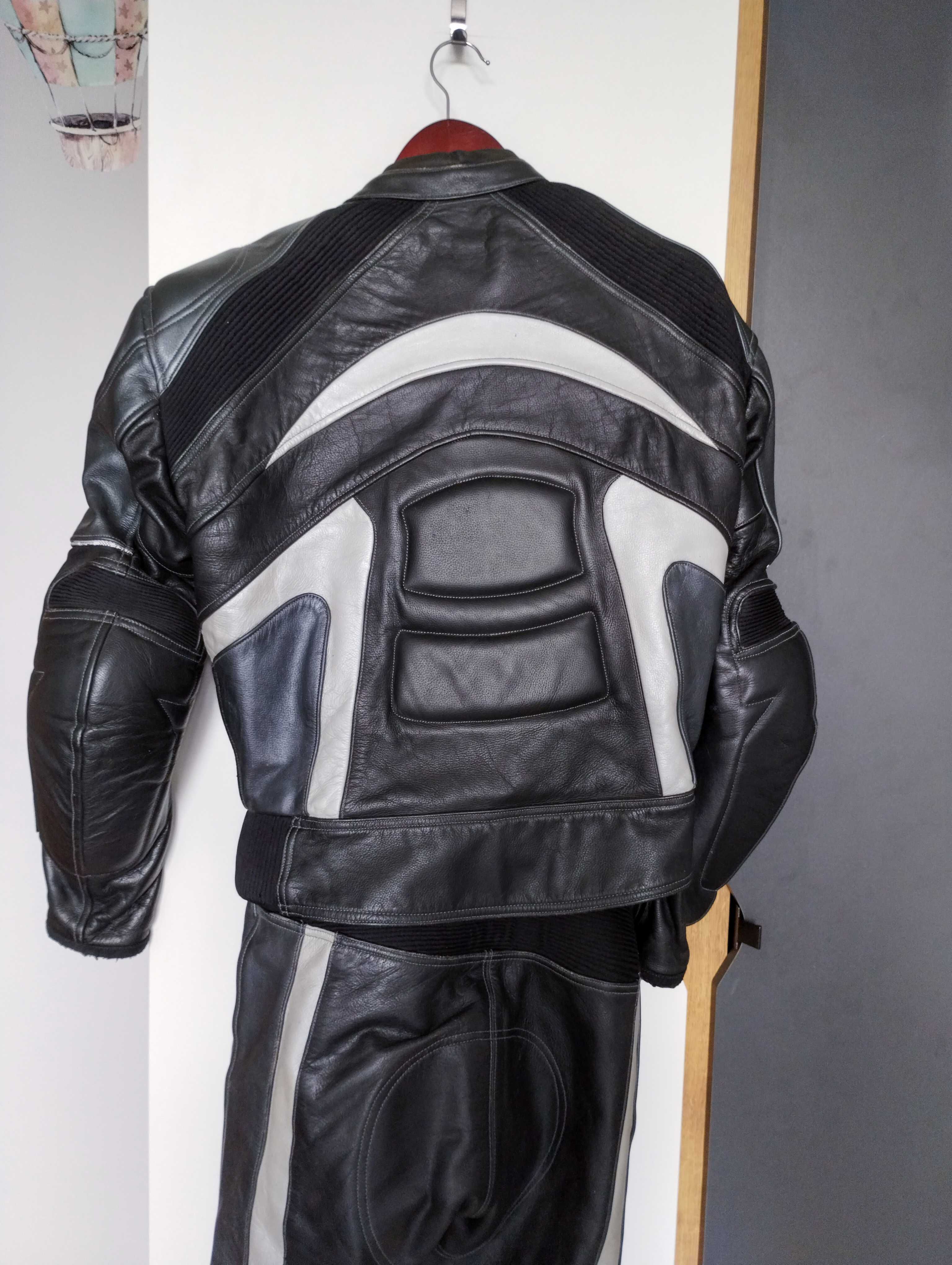 Kombinezon dwuczęściowy motocyklowy męski skórzany Tschul L