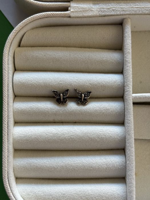 brincos pequenos prata (borboleta e tartaruga)