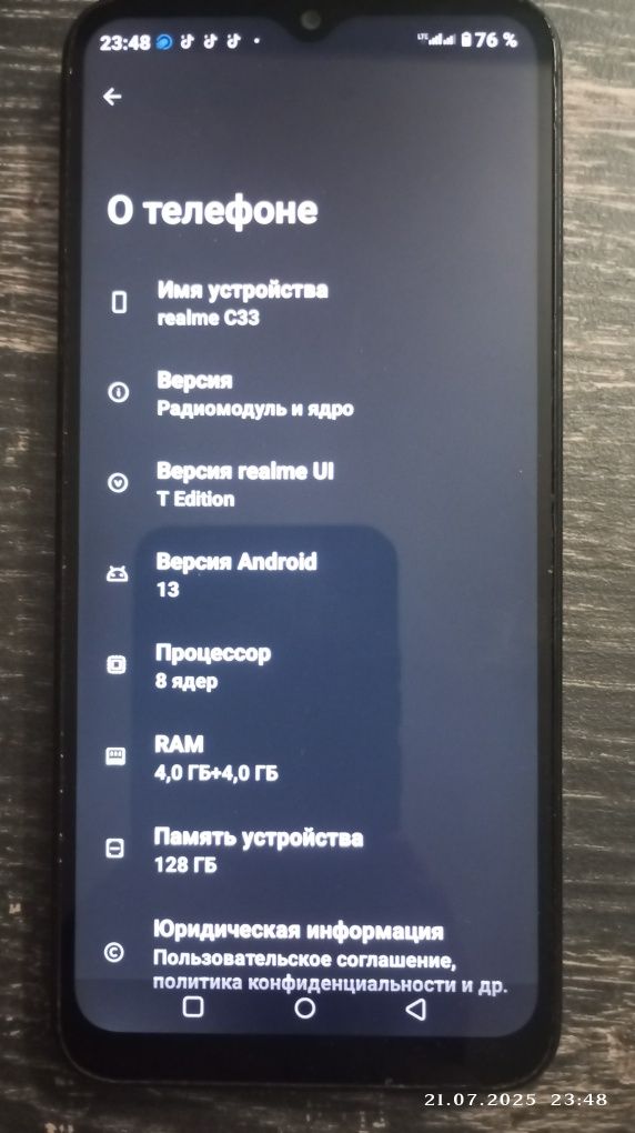 Realme C33 smartphone