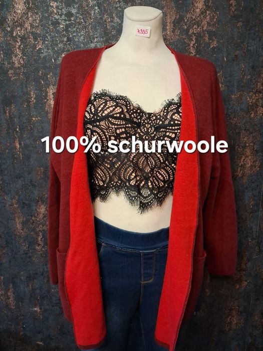 Kardigan nie zapinany pulower narzutka plus size