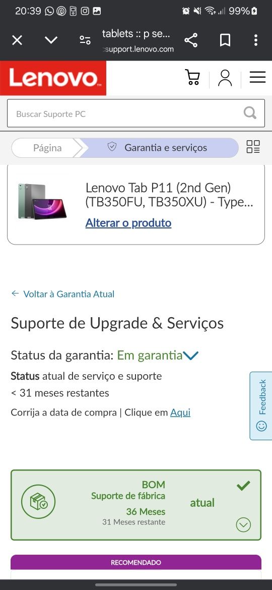 Tablet lenovo p11 (2 gen)
