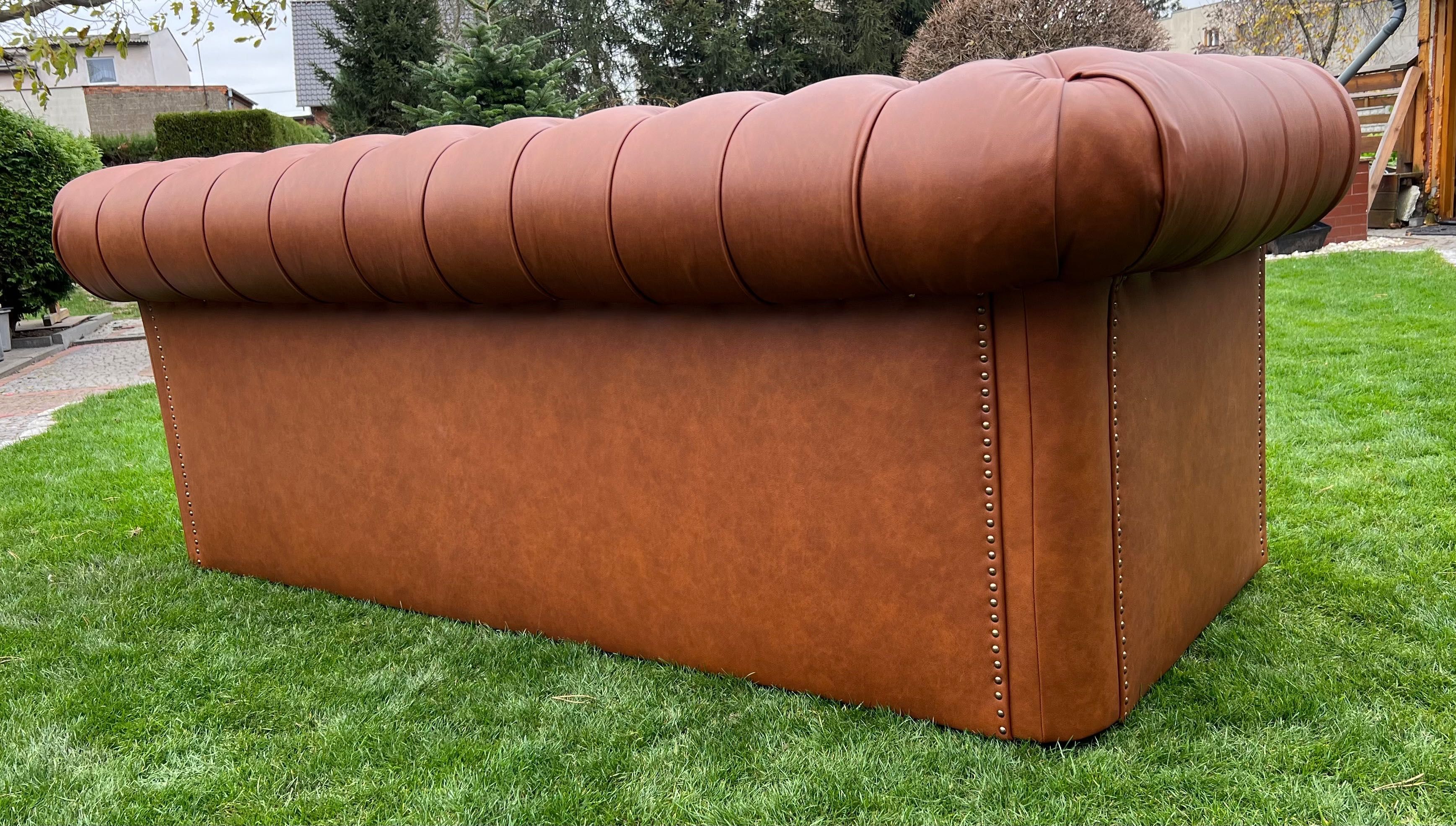 Sofa Chesterfield SKÓRA NATURALNA