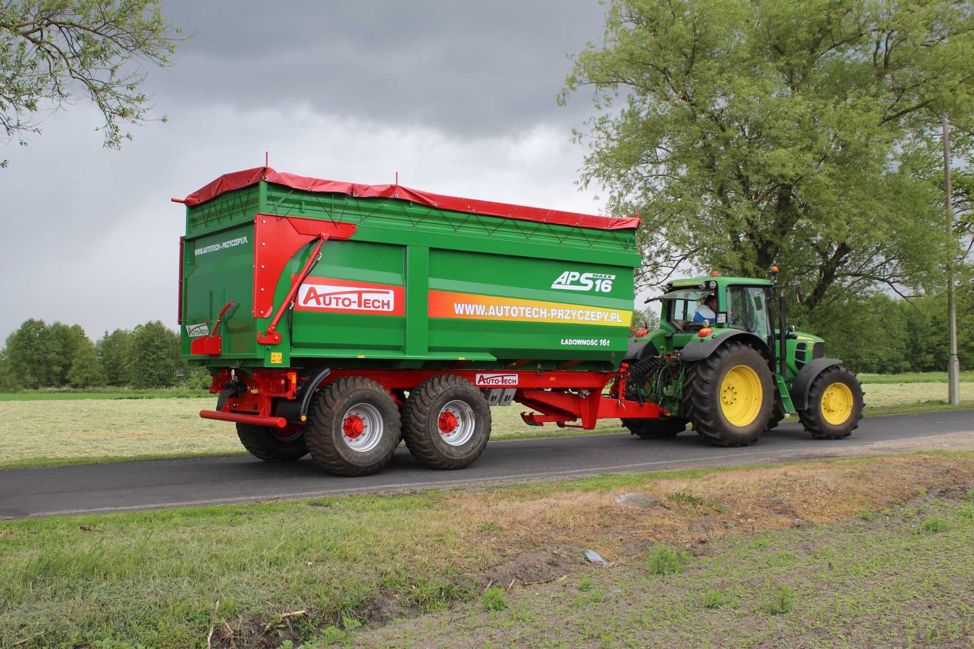 Przyczepa skorupa AutoTech APS 18 t możliwy boczny wysyp P/L