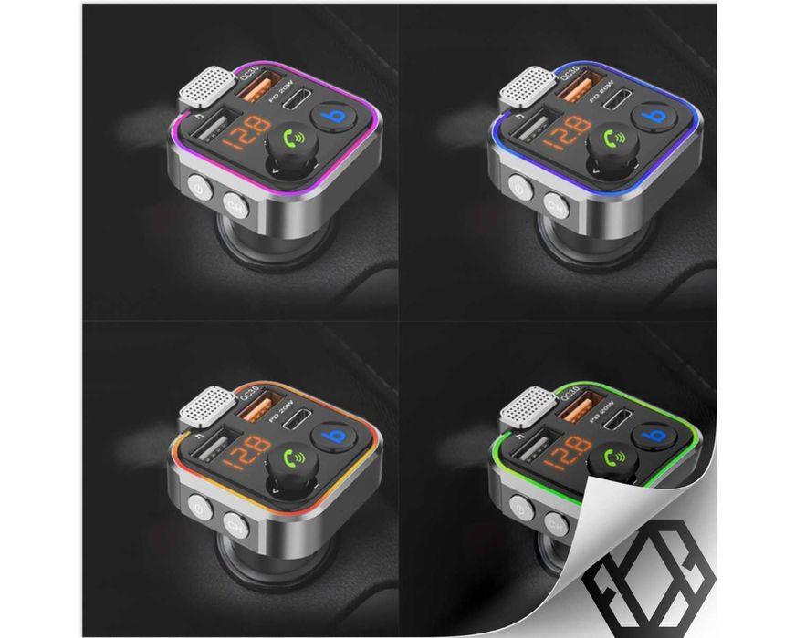 Transmiter Bluetooth Samochodowy FM 3x USB Adapter Ładowarka MP3