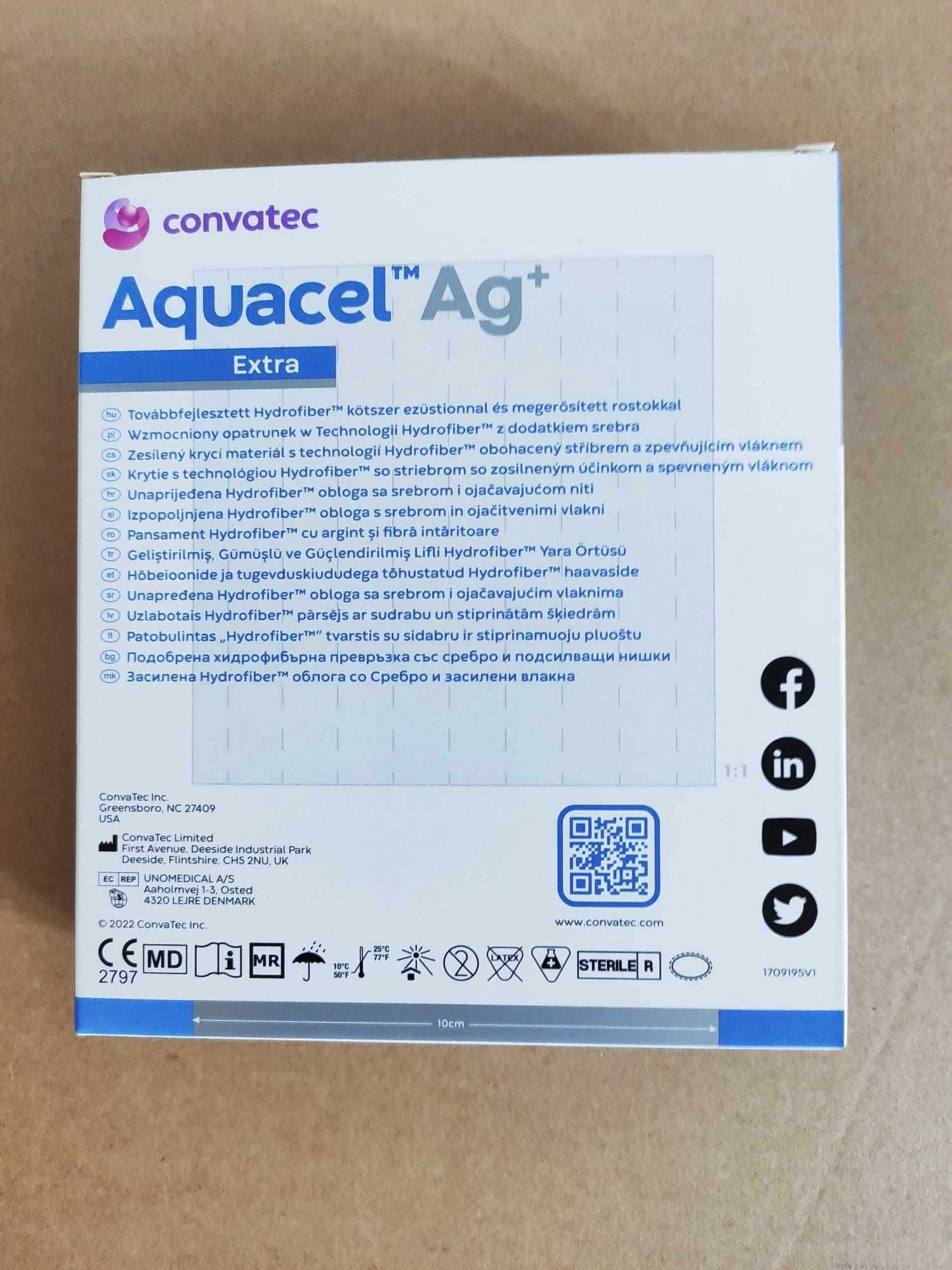 Opatrunek Aquacel Ag Extra Plus 10x10x10