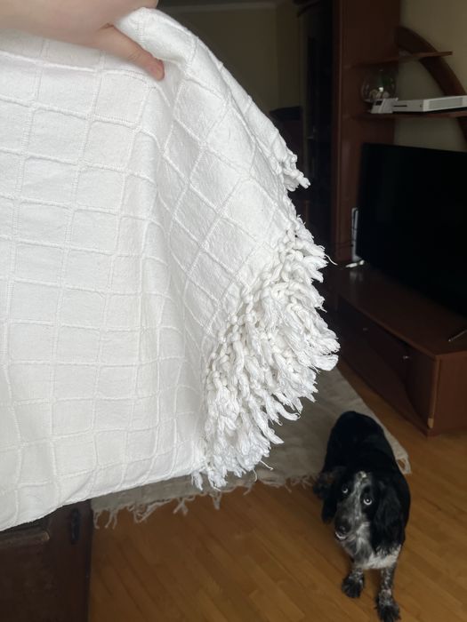 Покривало, плед з китицями