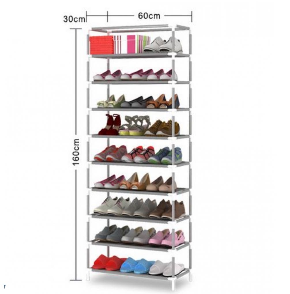 Тканевый шкаф для обуви 9 полок Storage Wardrobe 1099 Коричневый