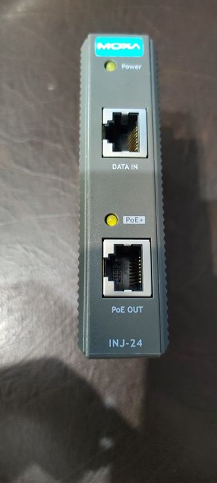 MOXA Przemysłowy, gigabitowy zasilacz (injector) urządzeń PoE/PoE+