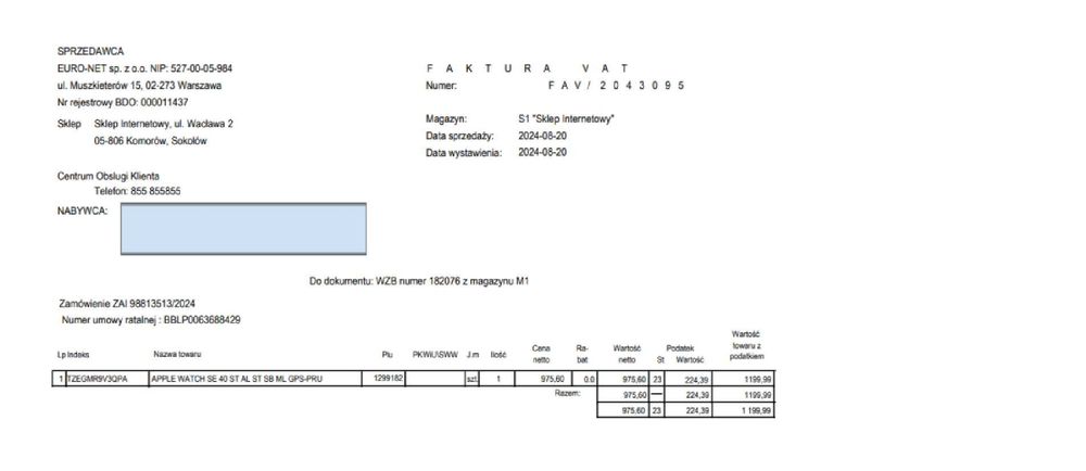 Apple Watch SE 2gen GPS koperta 40mm