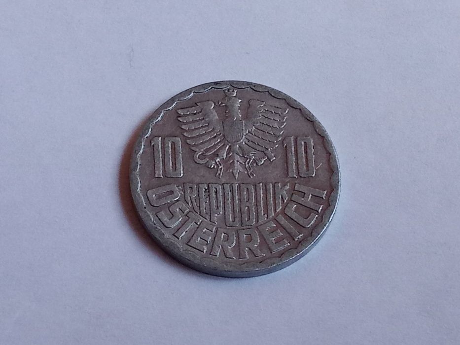 Монета 10 грошей Австрия 1975 года