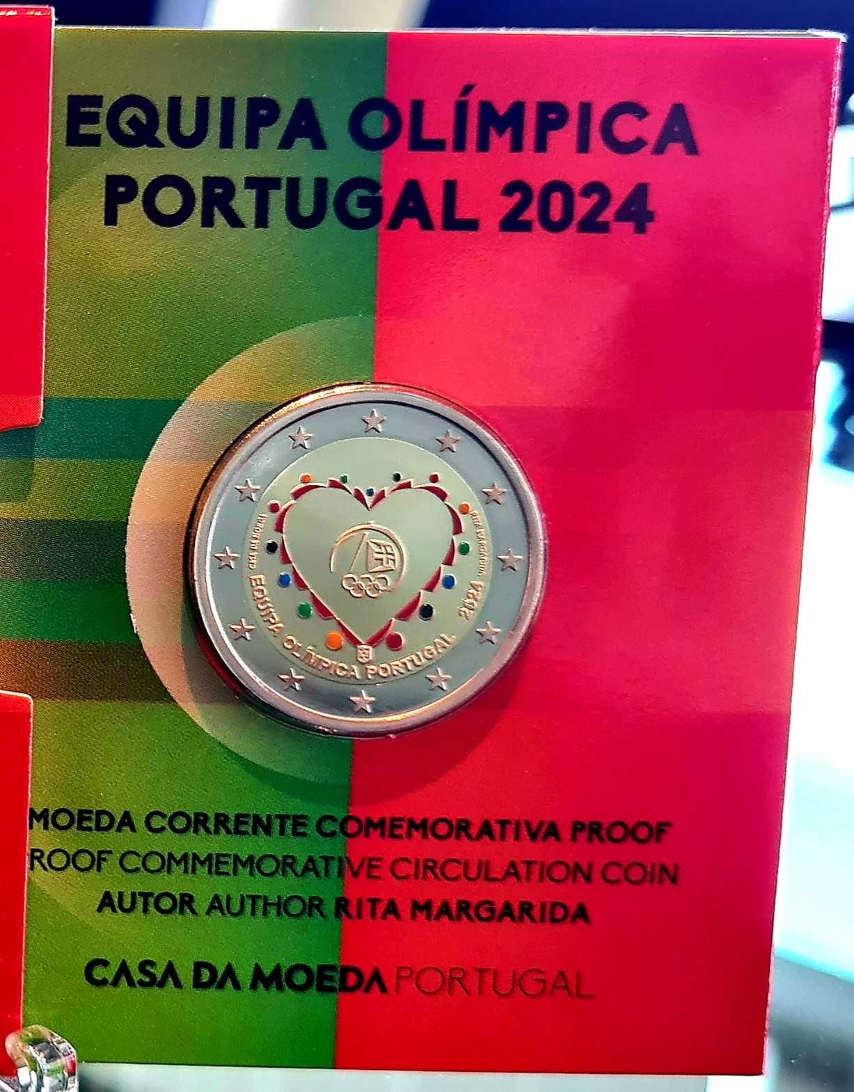 Vendo ou Troco Moeda 2€ Proof Equipa Olímpica Portugal 2024