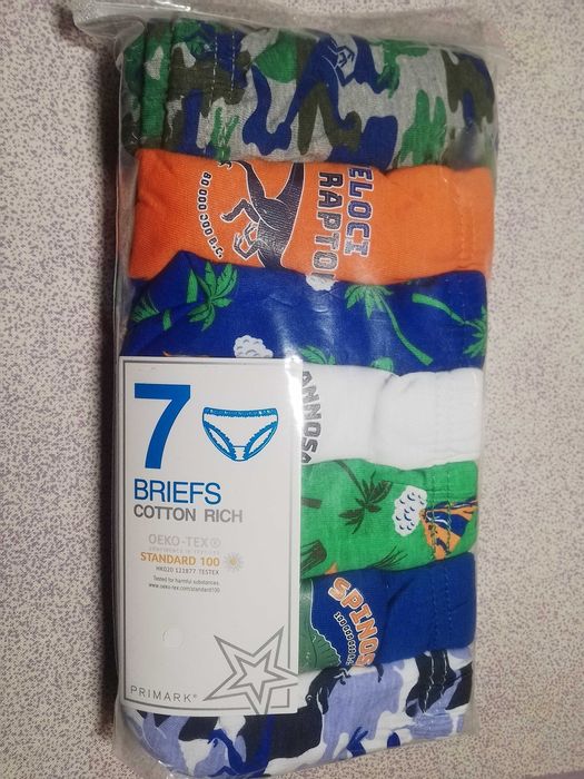 Бавовняні труси для хлопчика Primark (динозаври)