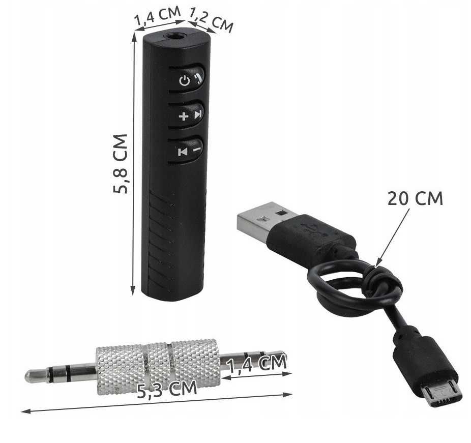 Transmiter Bluetooth Adapter AUX Odbiornik Jack * Video-Play wejherowo