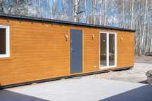 Mobilny domek drewniany, holenderski, całoroczny ocieplony 10,9x3,2m