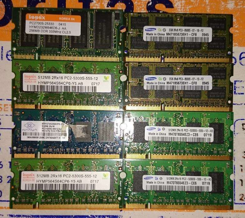 Memórias RAM SODIMM para portáteis