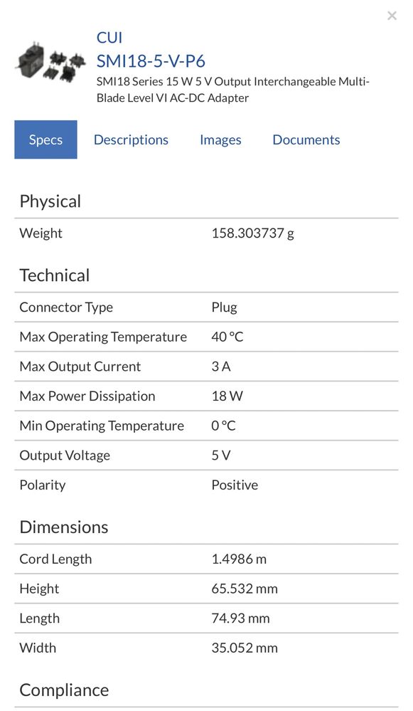 Зарядка, блок живлення, адаптер 3A 5V 15W