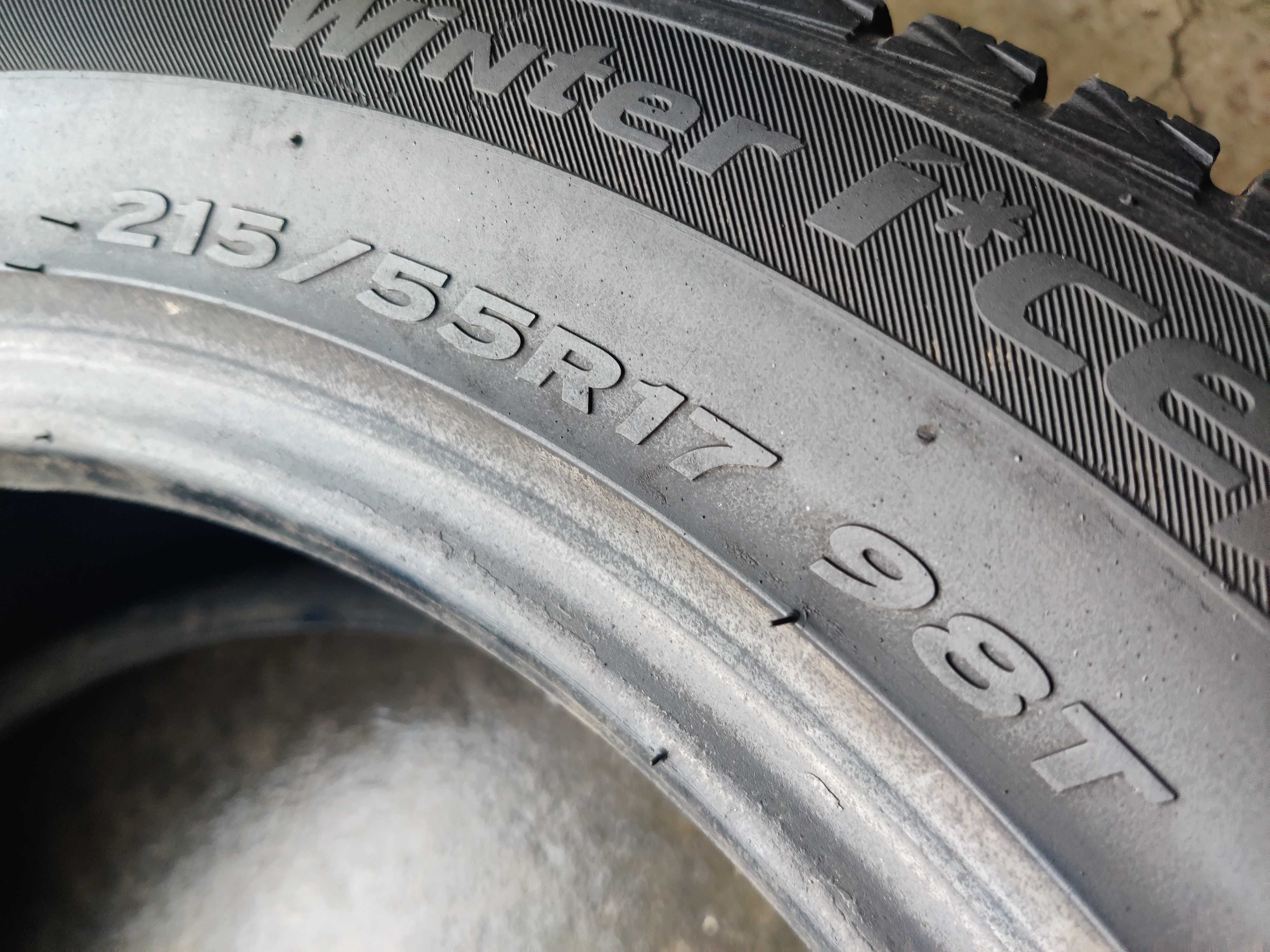 4шт r17 215 55 Hankook Winter ICept IZ2 зимові шини липучки