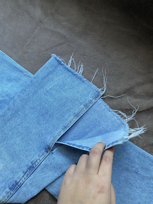 Spodnie dzwony szerokie szarpane nogawki Reserved 152cm jeansy