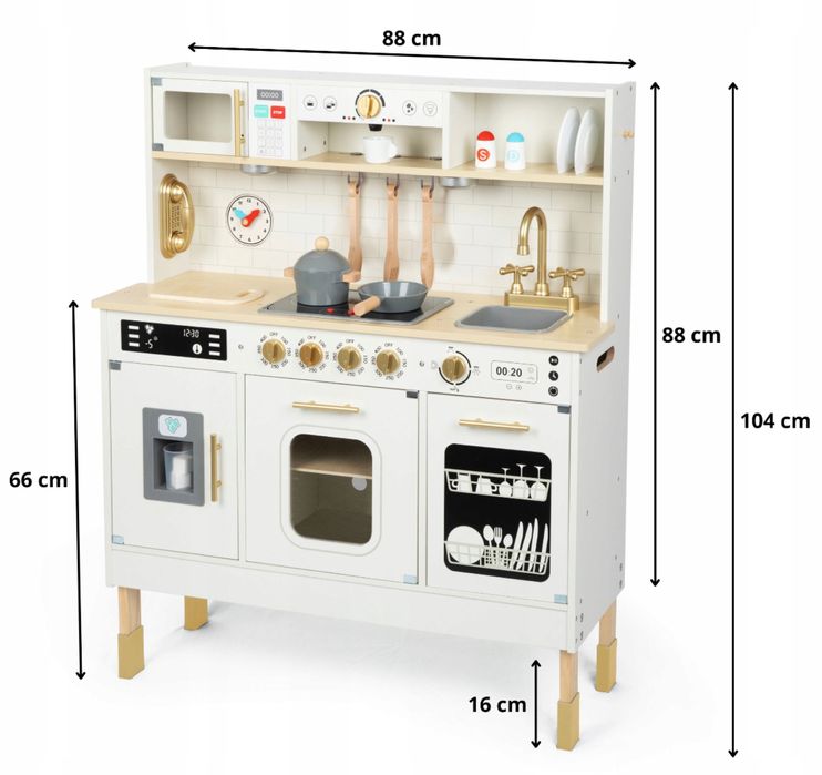 KUCHNIA DLA DZIECI INTERAKTYWNA efekty dźwiękowe akcesoria duża led